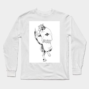 Smoking Bakeneko. Long Sleeve T-Shirt